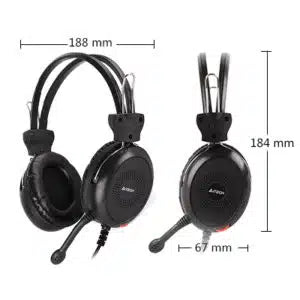 A4TECH ComfortFit Stereo Headset with Microphone – Clear Sound & Voice Communication